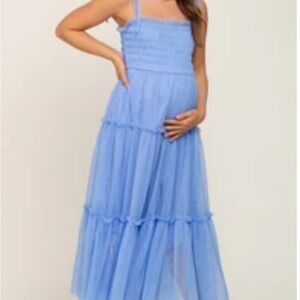 Elegant Blue Midi Dress